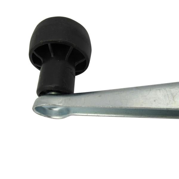 Heavy Duty Caravan Jockey Wheel 48MM (Trailer Plastic Rim Wind Up Handle)