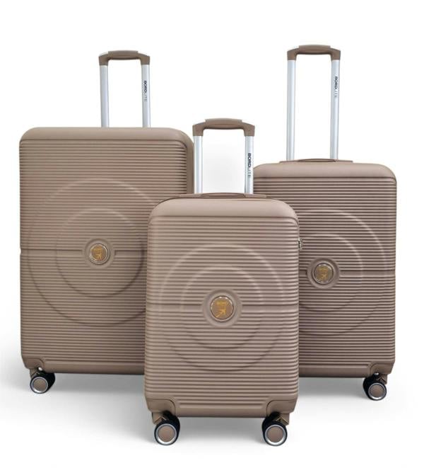 Infinity Luggage Robust ABS Hard Shell 8 Wheels Luggage Travel Holiday Cabin Suitcase Set