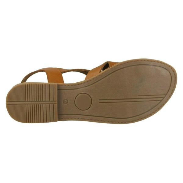 Leather Collection Ladies Leather Collection Buckle Slingback Sandals F00229