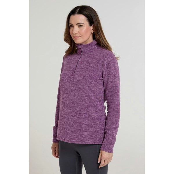 Mountain Warehouse Womens/Ladies Snowdon Melange Fleece Top - Dusky Purple