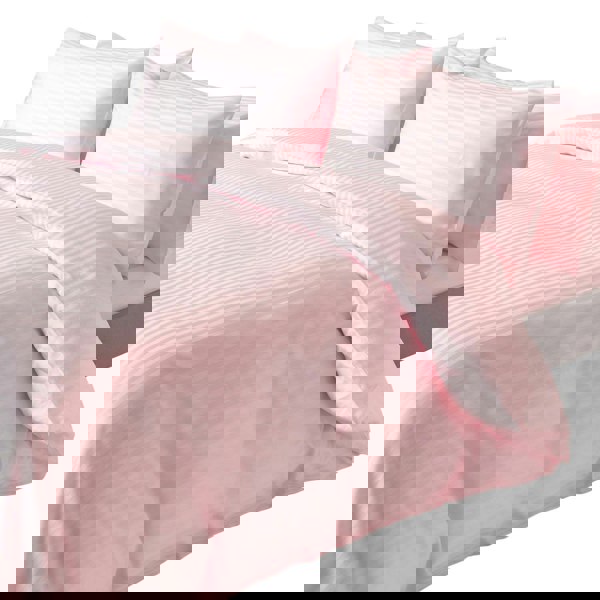 HOMESCAPES Silky 330 TC Egyptian Cotton Satin Stripe Duvet Cover Set