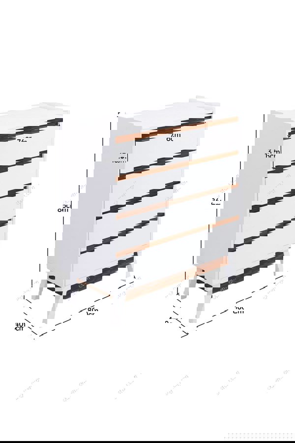 Living and Home 4-Tier Drawers Bedroom Chest Storage Cabinet