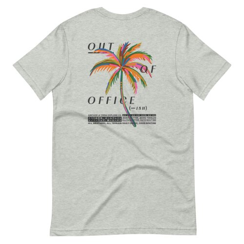 Anchor & Crew Out Of Office Passenger Organic Cotton T-Shirt - Heather Grey