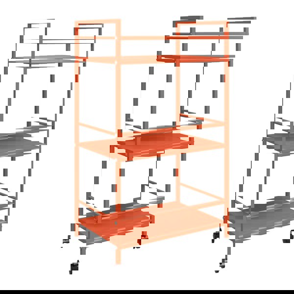 Dorel Home Novogratz Cache Metal Rolling Cart Orange