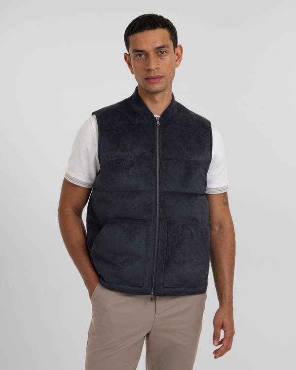 Steel & Jelly Gidea - Suede Look Puffer Gilet