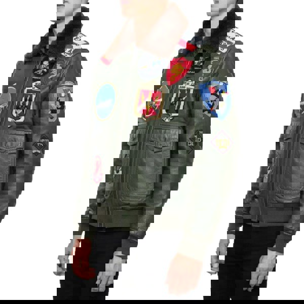 Leather Company Men's Cowhide Top Gun Maverick Leather Aviator Bomber Jacket