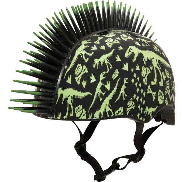 C-Preme Helmet Raskullz T-Rex Bonez Mohawk Toddlers Safety 48-52cm Black Green