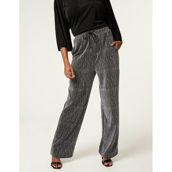 Blue Vanilla Rhinestone Detailed Trousers