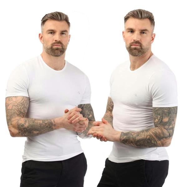 Calvin Klein Mens Essential Crew Neck T-Shirt (Pack of 2) - White - 