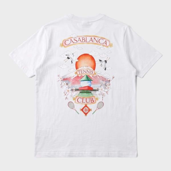 Casablanca Logo Printed Tennis Club T-Shirt White