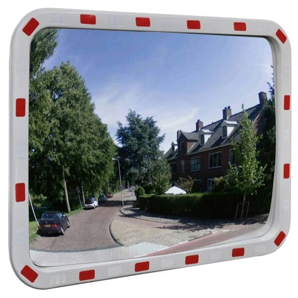 Berkfield Convex Traffic Mirror Rectangle 60 x 80 cm with Reflectors