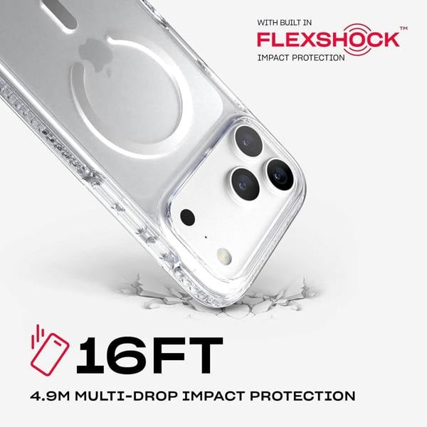 Tech21 Evo Crystal Case with MagSafe for iPhone 17/18 Pro Max 6.9" Clear Silver - T21-11701
