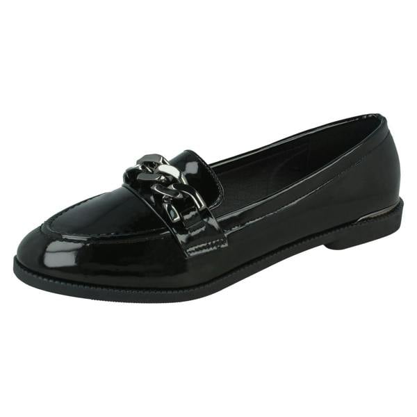 Spot On Ladies Spot On Smart Slip On Loafers F80545