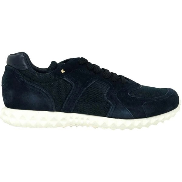 Valentino Garavani Low Cut Suede Sneakers - Navy