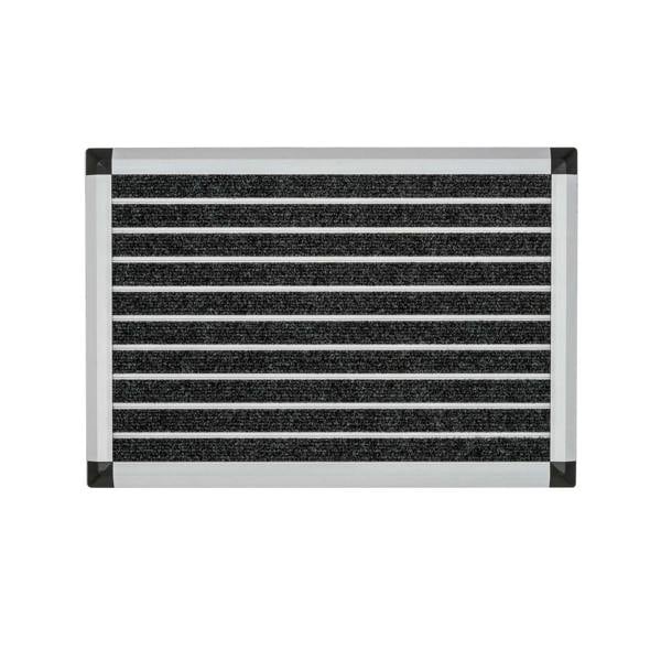 Ultralux Indoor Aluminium Door Mat – Non-Slip Heavy Duty Scraper Doormat – Weatherproof Metal Frame & Waterproof Backing - Grey & Black – 40 x 60cm UAB04060GR