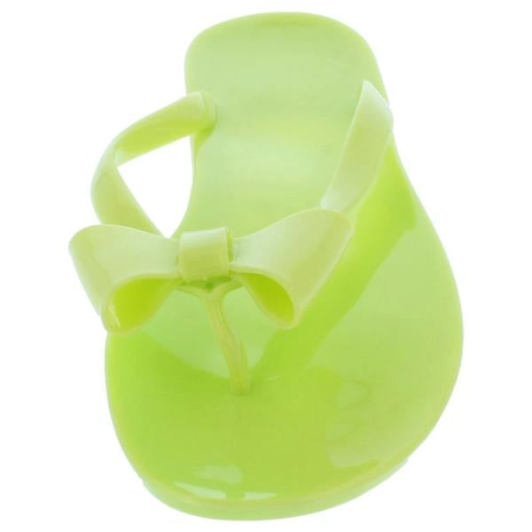 Spot On Ladies Spot On Flat Bow Trim Toepost Jelly Sandal