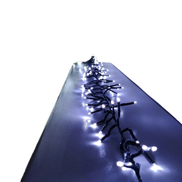 Samuel Alexander 480 LED 6.2m Premier Clusterbrights Indoor Outdoor Multifunction Mains Operated Christmas Cluster Lights with Timer in Cool White