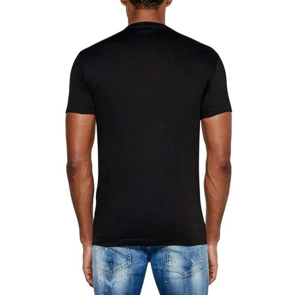 DSquared2 Mens Bloody Red Logo T-Shirt - Black - 