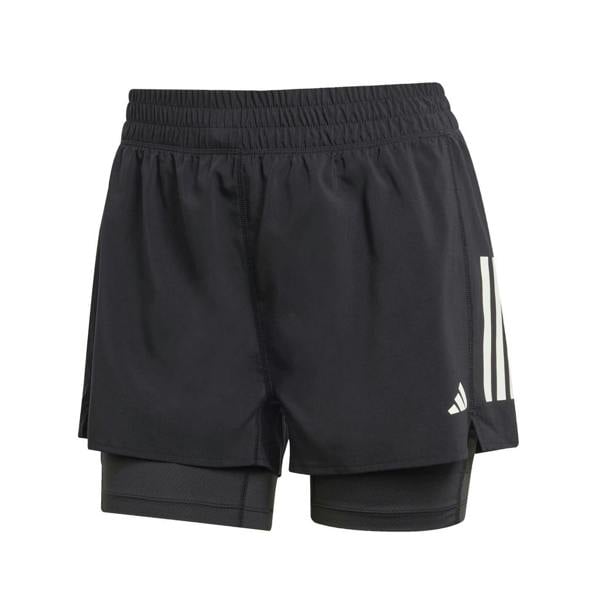Adidas Womens/Ladies Own The Run 2 in 1 Running Shorts - Black - 