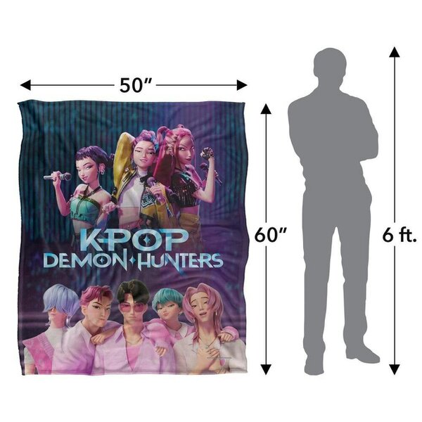 K-Pop Demon Hunters Huntr/X Blanket - Multicoloured