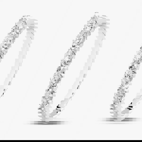 T. H. Baker 9ct White Gold Lab Grown 1.00ct Brilliant Cut Diamond Half Eternity Ring LGR5555-100 (WG)