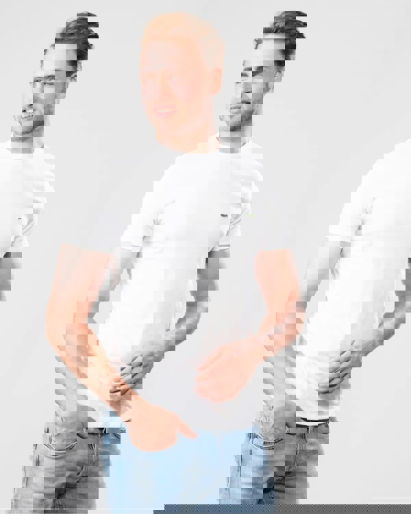 Lacoste Mens Crew Neck Pima Cotton Jersey T-Shirt - White 001