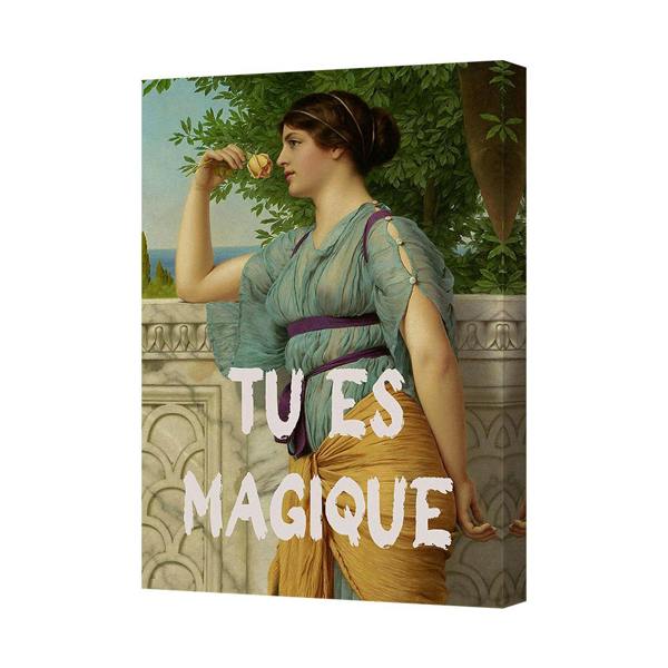 Benjamin Tate Design Vintage Portrait Canvas Print Elegant Woman In Turquoise And Gold Dress