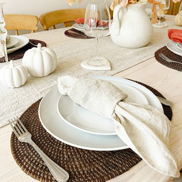 Coastal villa Homeware Oval Rattan Dinning Placemats