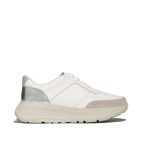 FitFlop F-MODE LEATHER Womens Trainers Urban White/Silver