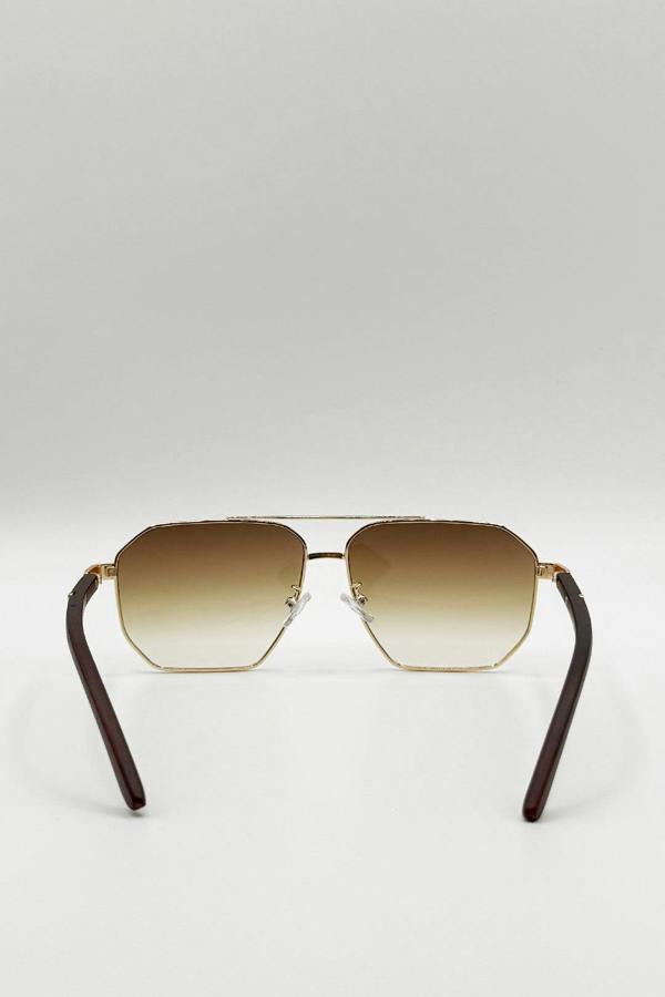 Retro Square Sunglasses in Brown - svnx