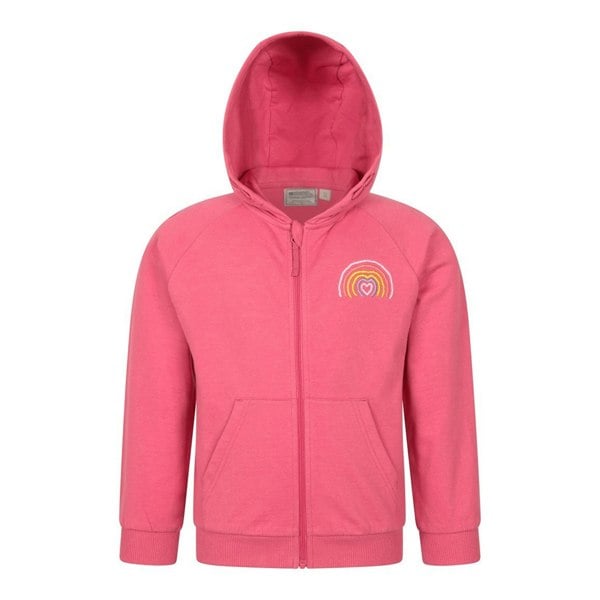 Mountain Warehouse Kids Rainbow Heart Full Zip Hoodie - Dark Pink