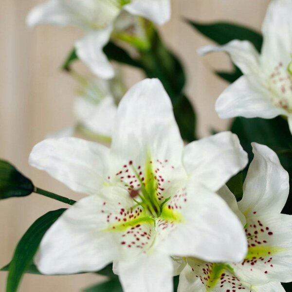Wyld Haus Set of 3 Artificial Flowers White Madonna Lily Sprays