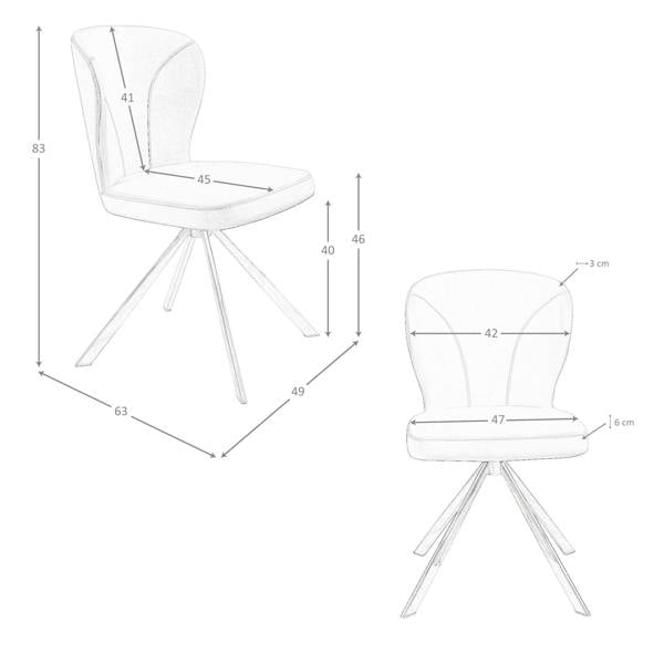 Angel Cerdá Light Green Leatherette Swivel Chair 4183