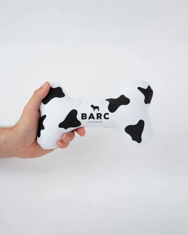 Barc London Cow Squeaky Dog Bone Toy