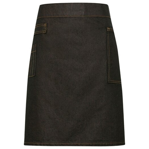 Premier Division Waist Apron - Black/Tan Denim