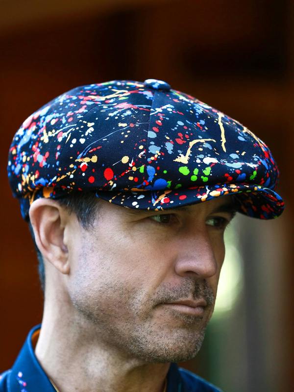 Paint Splash Black Printed BUTTON - TOP Cap - Claudio Lugli Shirts
