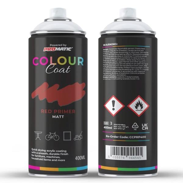 Colour Coat Red Primer Matt Spray Paint 400ml