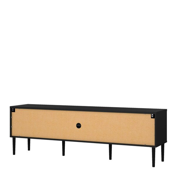 Wyld Haus Nagoya Black Media TV Unit 2 Doors 1 Drawer 1 Shelf