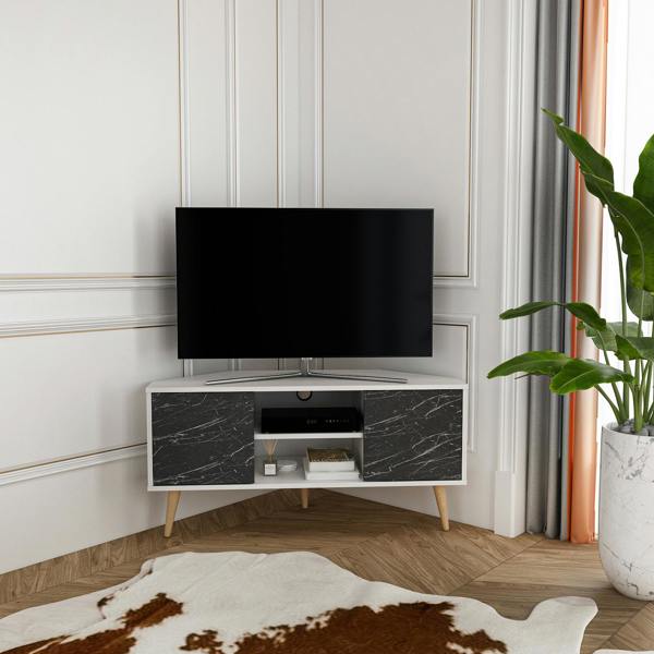 Decorotika Lesson Corner TV Stand TV Unit TV Cabinet for TVs up to 55"