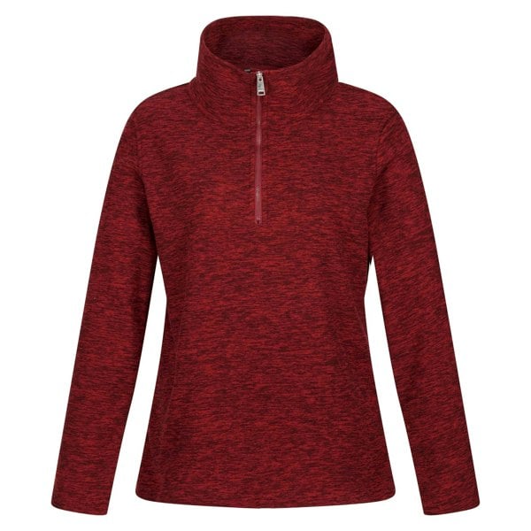 Regatta Women's Kizmitt Marl Half Zip Fleece Top - Cabernet