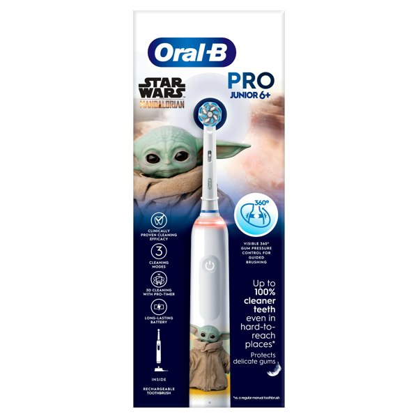 Oral-B Pro Junior Star Wars Electric Toothbrush, For Ages 6+ - White