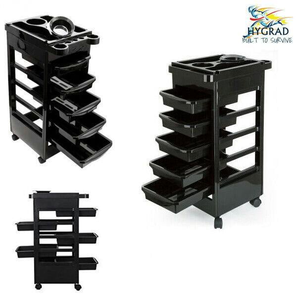 HYGRAD BUILT TO SURVIVE Multi purpose Storage trolley for Hairdressers Nail Salon Tattoo artist Spa UK