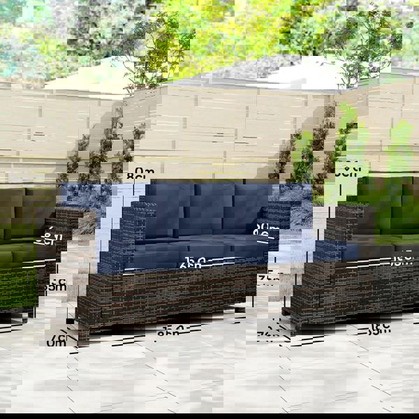 Three-seater Rattan Sofa