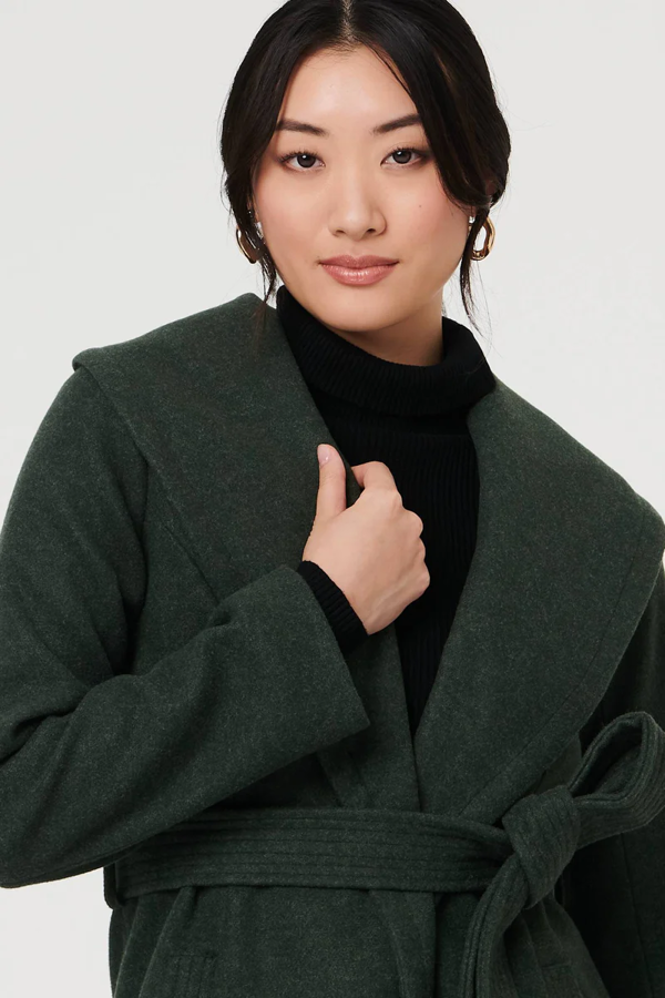 Izabel London Wrap Front Tie Waist Coat