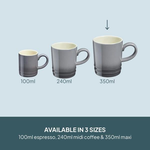 Cooks Professional 4 Piece Mug Set | 350ml | Grey