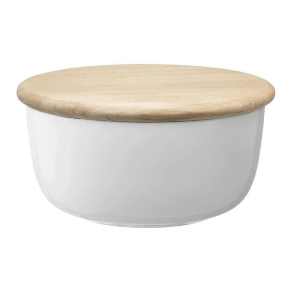 LSA Dine White Porcelain Bowl with Lid 26cm