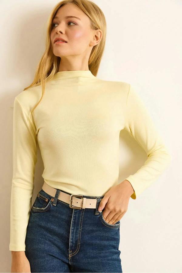 Hoxton Gal High-Neck Draped Soft Touch Blouse