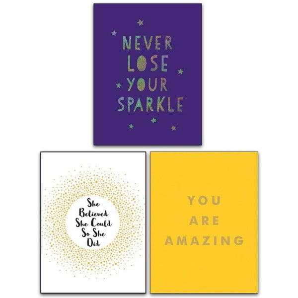 Never Lose Your Sparkle, She Believed She Could So She Did, You Are Amazing 3 Book Set