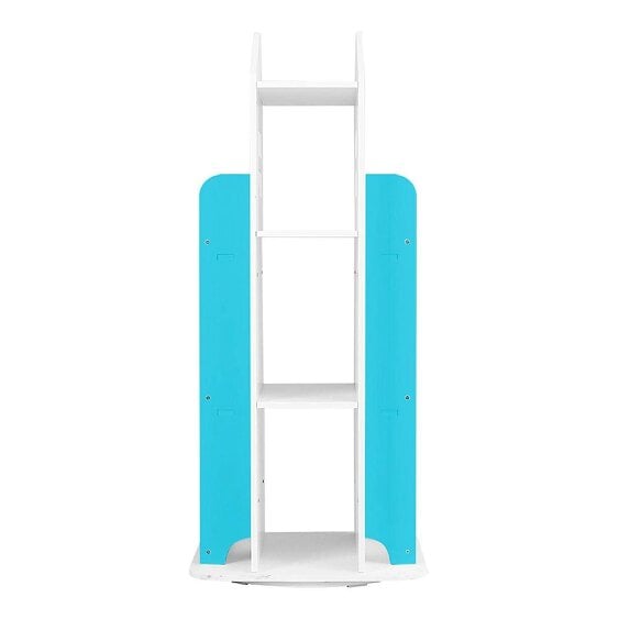 Neo Kid's Freestanding Bookshelf Blue House Shaped 360° Rotating