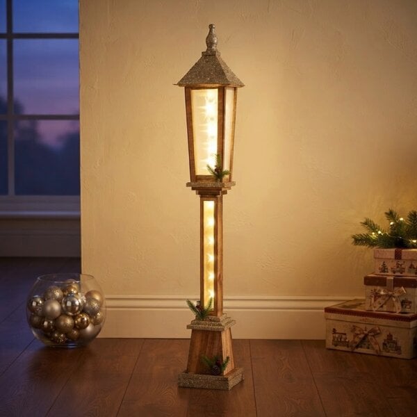 Garden Greatness Glitter Natural Lamp Post Lantern Light
